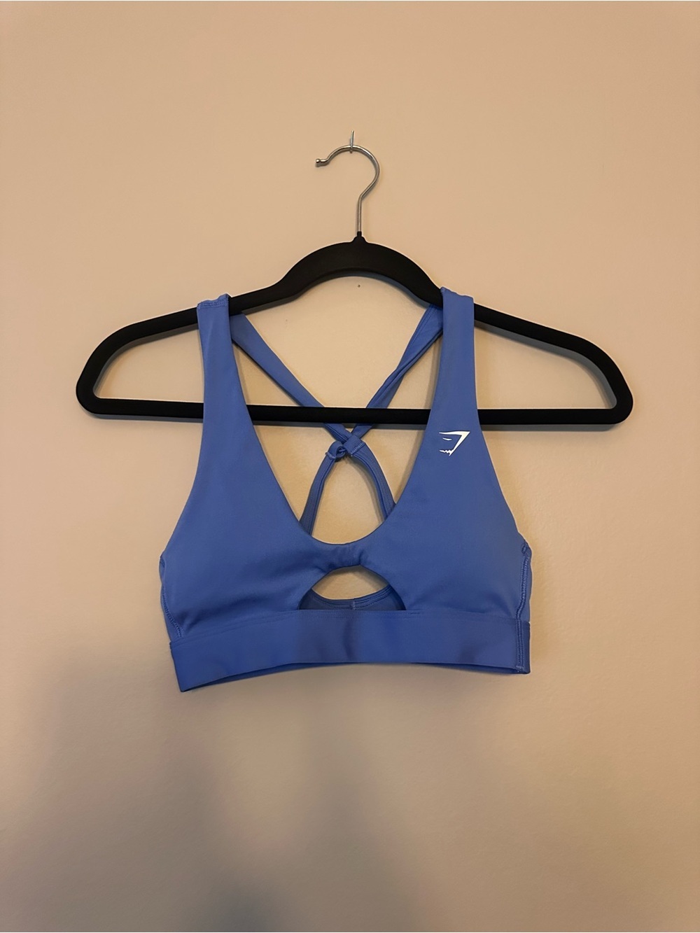 Gymshark Periwinkle Cross-Back Sports Bra with Keyhole